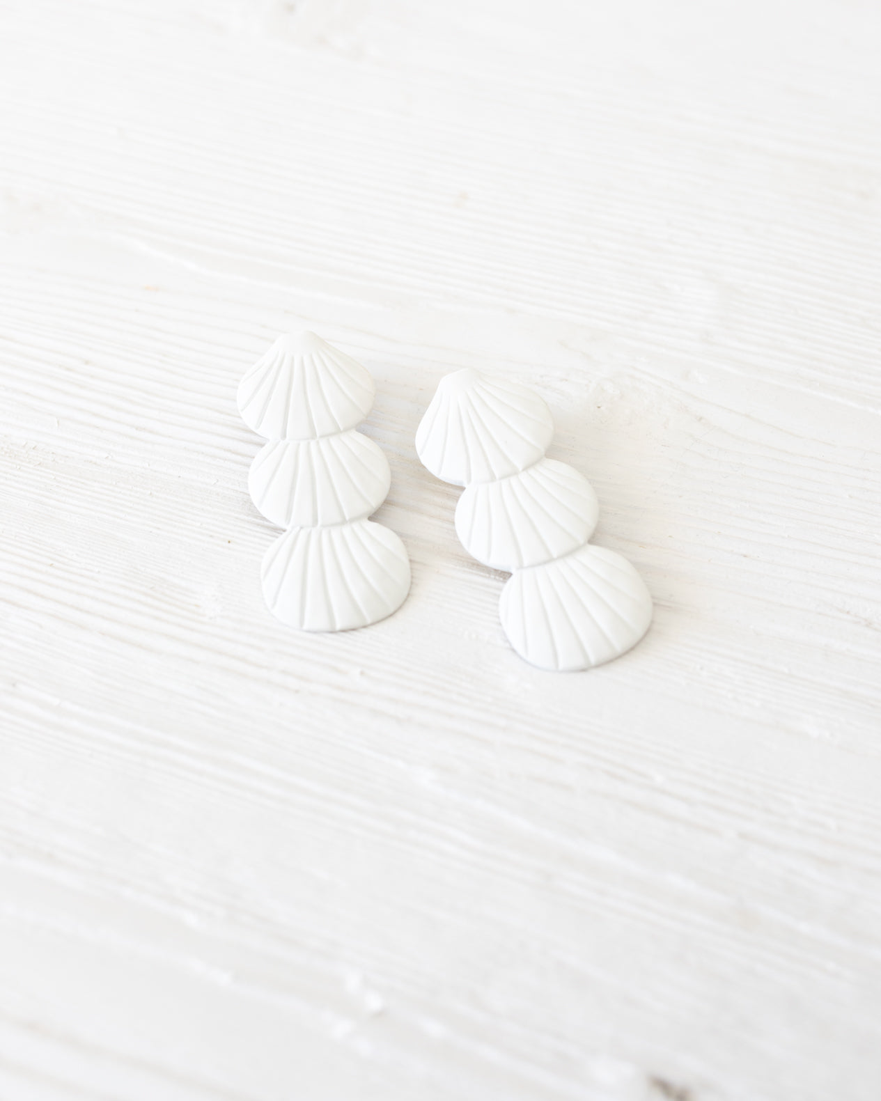 White Seashell Earrings