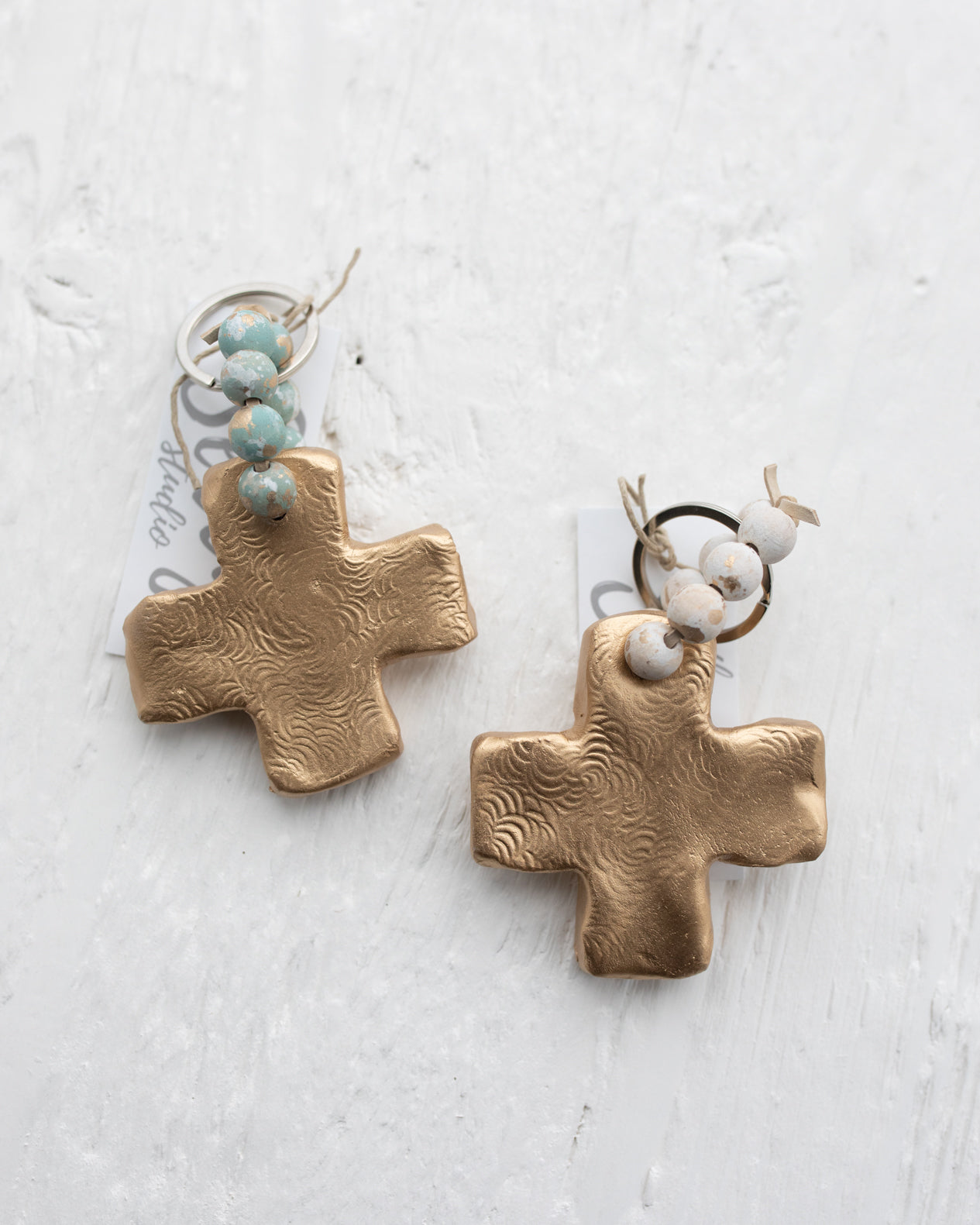 The Sercy Studio Cross Key Chain Blessing Beads