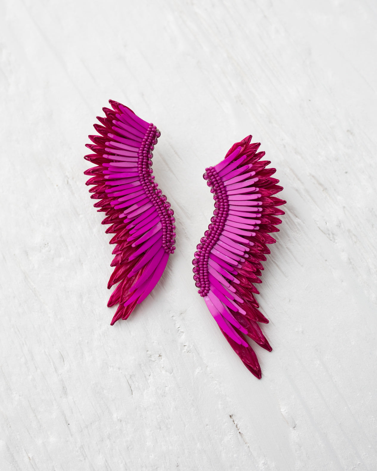 Mignonne Gavigan Hot Pink Raffia Madeline Earrings