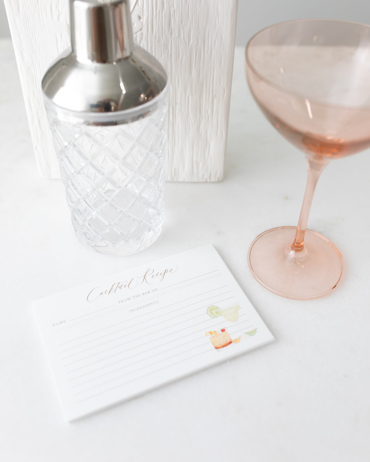 Cocktail Recipe Cards Set of 8