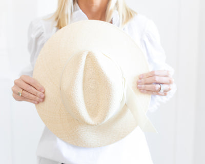 Freya Gardenia Hat in Natural With Bone