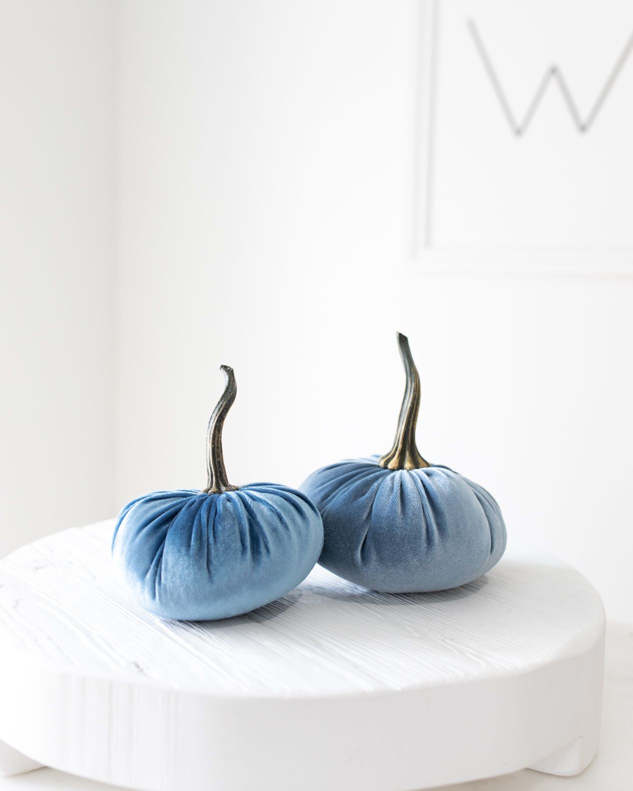 Small Velvet Pumpkins In Various Colorways