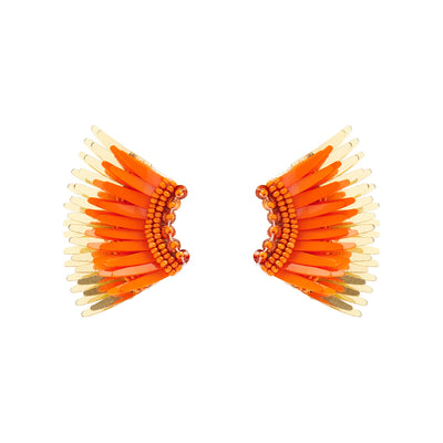 Mini Madeline Earrings In Gold and Orange by Mignonne Gavigan